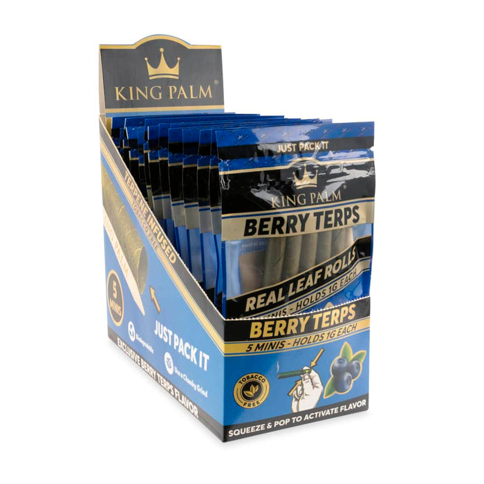 King Palm 5pk Mini Flavored Leaf Tubes – 15ct Display