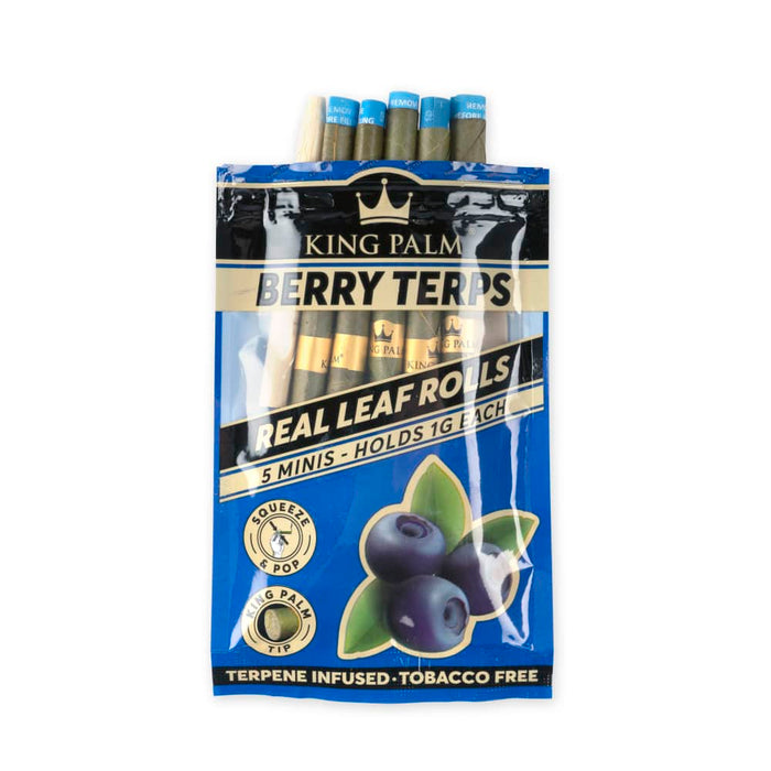 King Palm 5pk Mini Flavored Leaf Tubes – 15ct Display