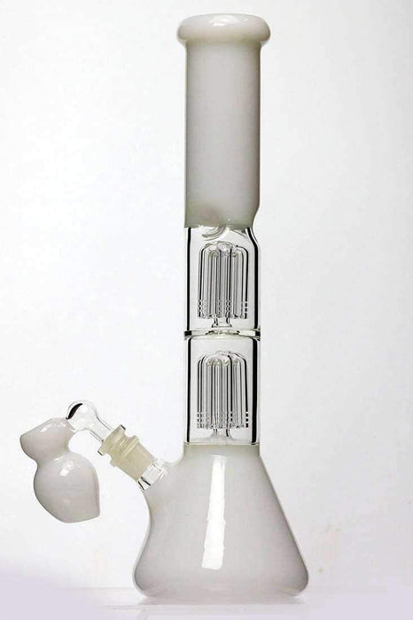 15 ihches double 6 tree arms percolator glass water bong - Bong Outlet.Com