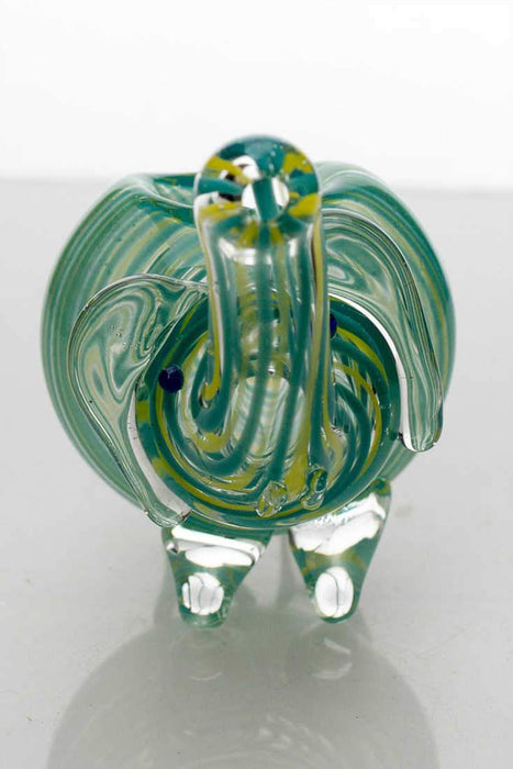 Small elephant glass hand pipe - bongoutlet.com