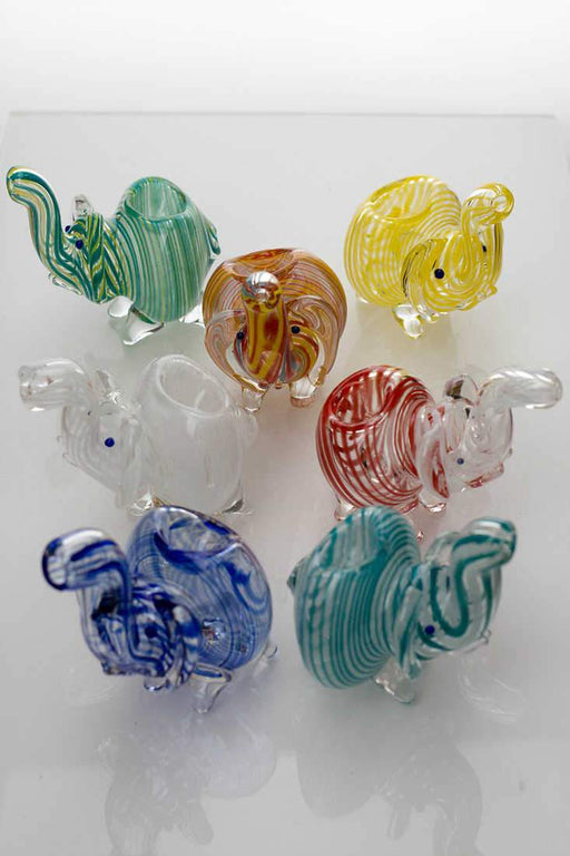 Small elephant glass hand pipe - bongoutlet.com