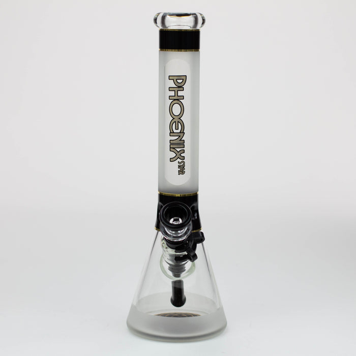 PHOENIX STAR -13" Sandblasted glass water bong with clip [PHX03]