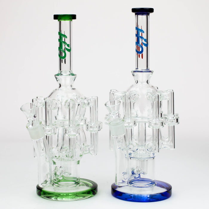 13.5" H2O Glass water recycle bong [H2O-17]