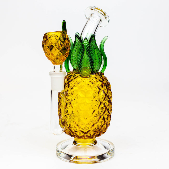 7.5" Pineapple glass water bong