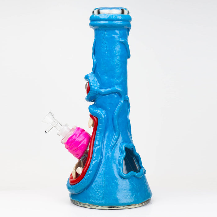 12.5"  Resin 3D artwork 7mm glass beaker water bong [TS104]