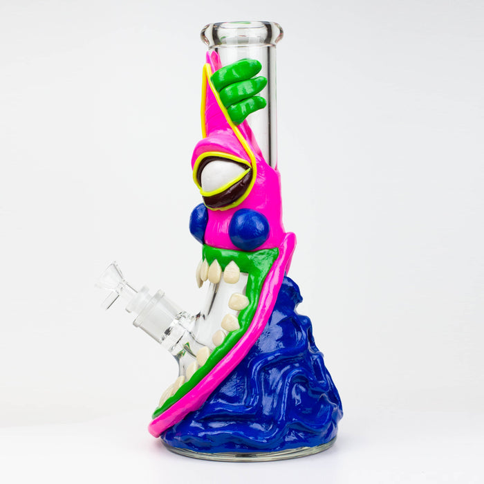 12.5"  Resin 3D artwork 7mm glass beaker water bong [TS109]