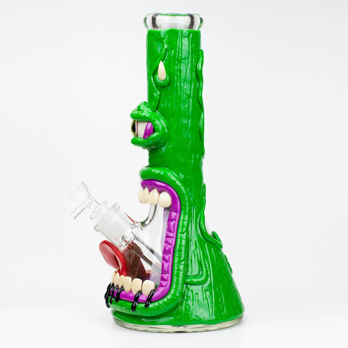 12.5"  Resin 3D artwork 7mm glass beaker water bong [TS110]