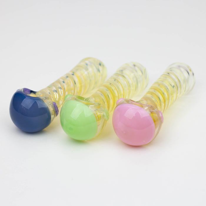4.5" American color twisted soft glass hand pipe [AM01]