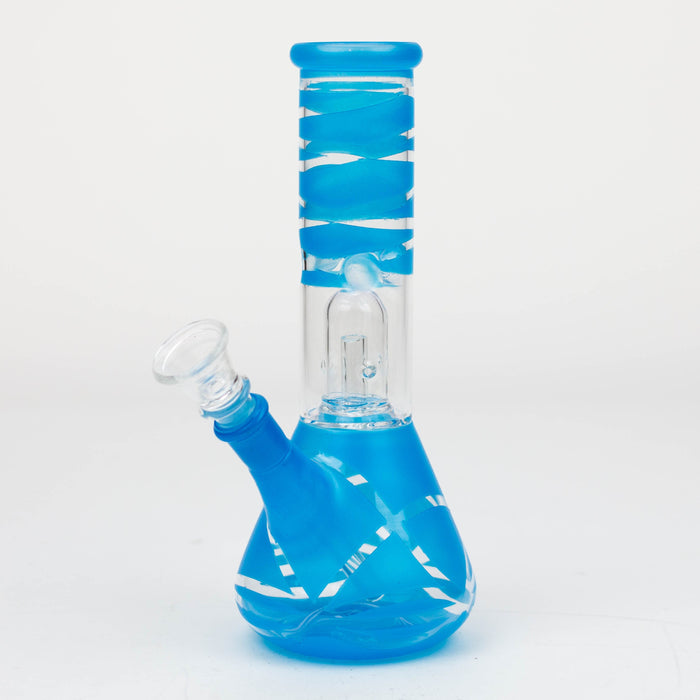 8" single dome percolator glass water bong