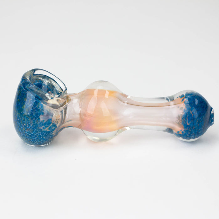 4.5" Gold fumed heavy glass hand pipe [9681]