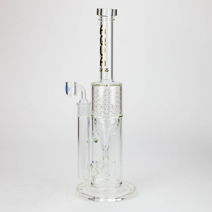 17" AQUA Glass 2-in-1 barrel diffuser glass bong [AQUA129]