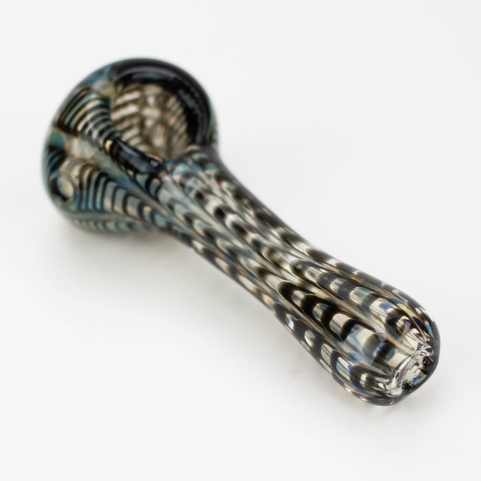 4 inch Iridescent Worked Hand Pipe [GXY021]