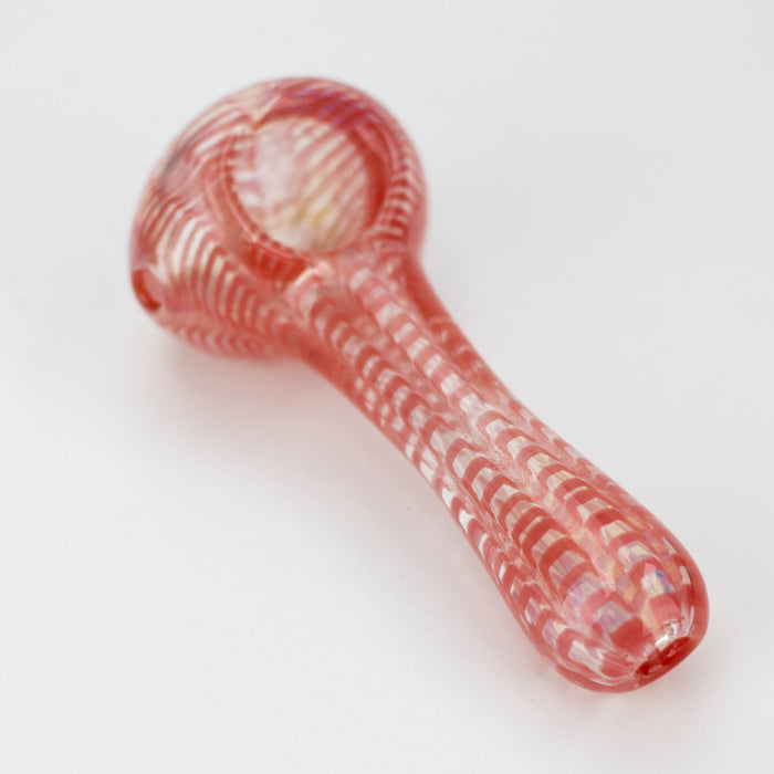 4 inch Iridescent Worked Hand Pipe [GXY021]