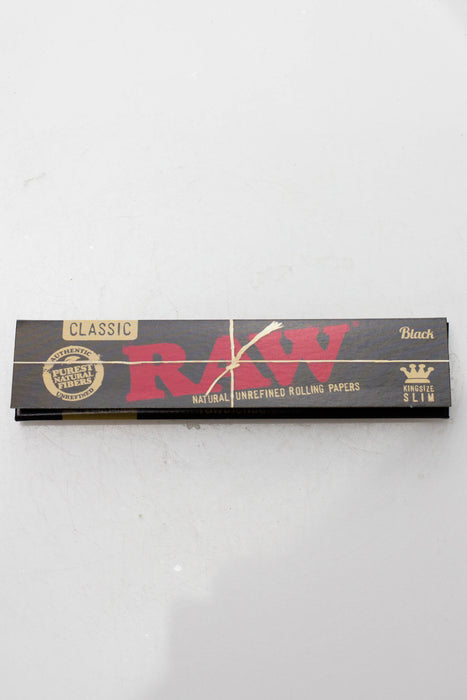 RAW Black Natural Unrefined Rolling Paper-2 Packs