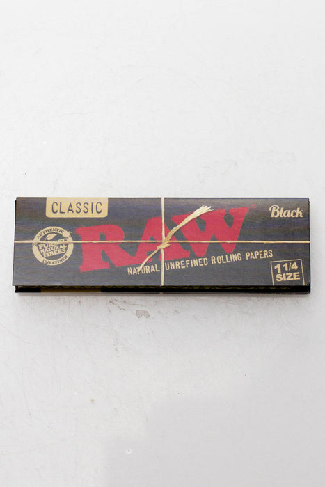 RAW Black Natural Unrefined Rolling Paper-2 Packs