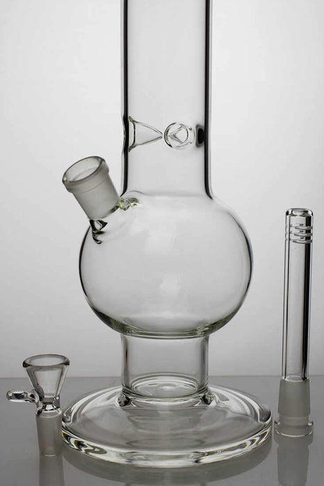 18" clear round base glass water bong - Bong Outlet.Com