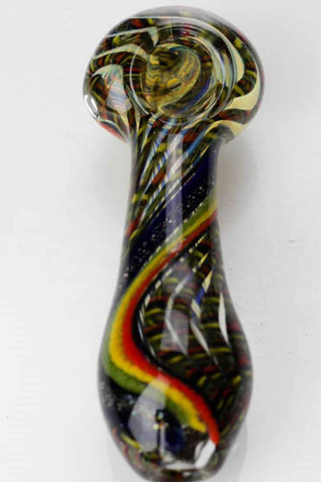 Heavy dichronic 2957 Glass Spoon Pipe - bongoutlet.com
