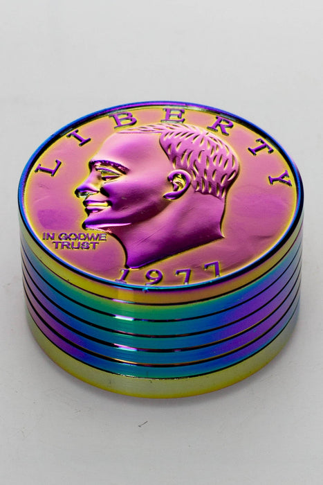 US One dollar coin shape metal grinder - bongoutlet.com
