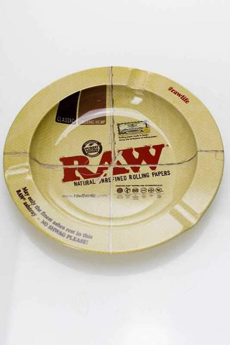 Raw metal ashtray with magnet backing - bongoutlet.com