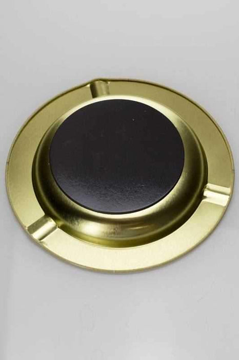 Raw metal ashtray with magnet backing - bongoutlet.com