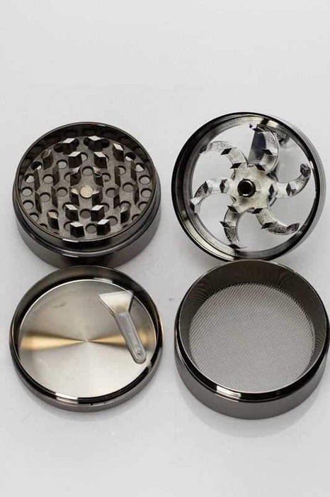 4 parts aluminium herb grinder with handle - Bong Outlet.Com