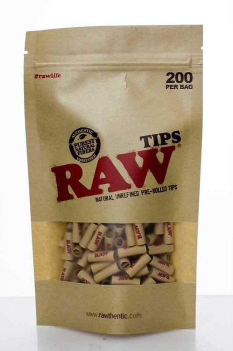 Raw Rolling paper pre-rolled filter tips 200 - bongoutlet.com