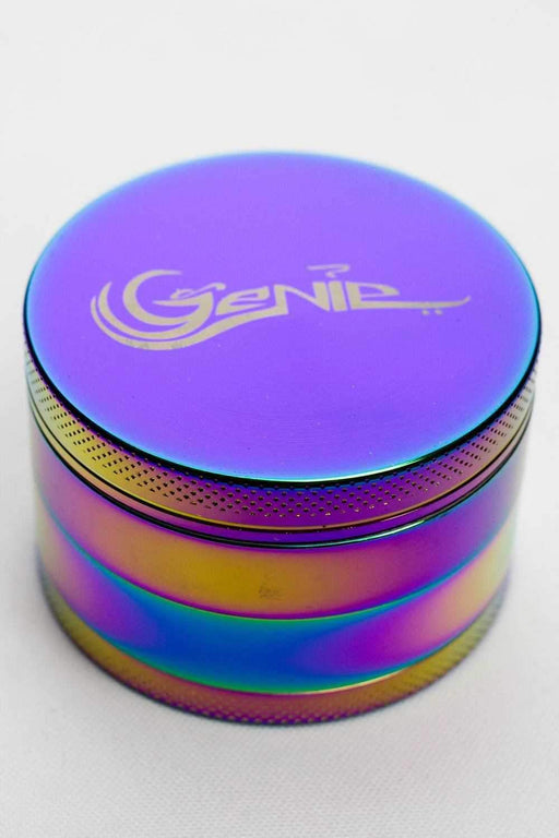 Genie 4 parts rainbow herb grinder - bongoutlet.com