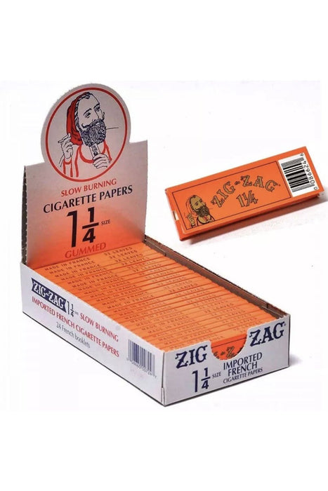 ZIG-ZAG Orange Slow burning Cigarette Rolling Papers Box - bongoutlet.com
