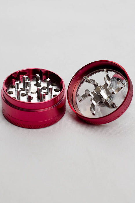 3 parts infyniti aluminium herb grinder with handle - bongoutlet.com