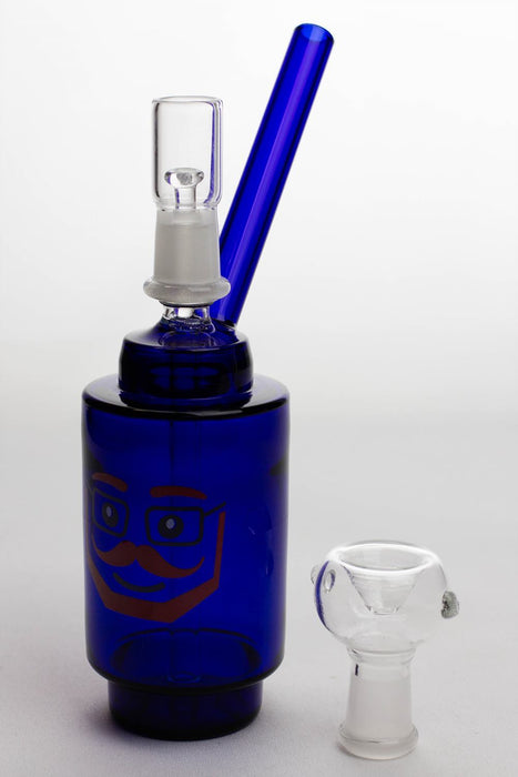 7 inches Lego head  2-in-1 glass water bubbler - bongoutlet.com