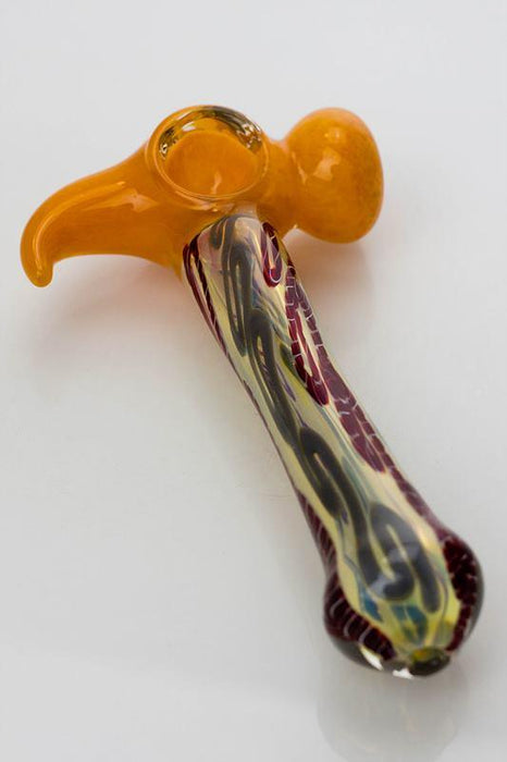 5.5" Hammer shape glass hand pipe - bongoutlet.com