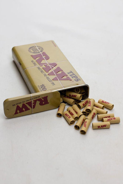 Raw Rolling paper pre-rolled tips 100 in a tin case