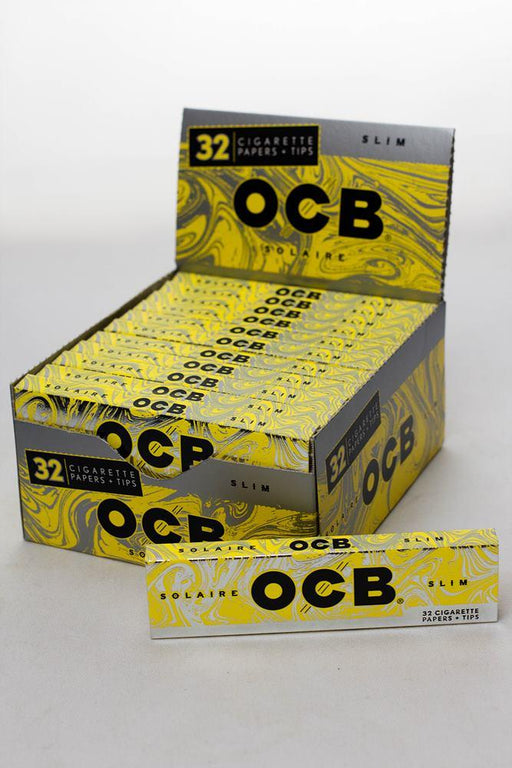 OCB Solaire slim rolling paper + Tips - bongoutlet.com