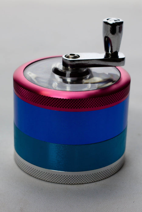 4 parts color herb grinder with handle - bongoutlet.com