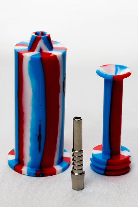 Mixed color Silicone syringe shape nectar collector - bongoutlet.com