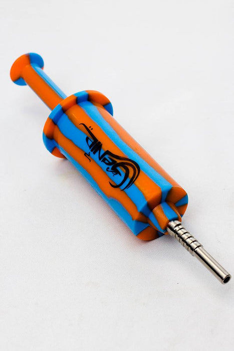 Mixed color Silicone syringe shape nectar collector - bongoutlet.com