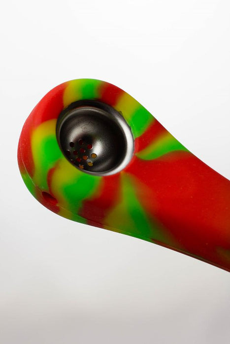 9" Genie Silicone hand pipe with metal bowl - bongoutlet.com
