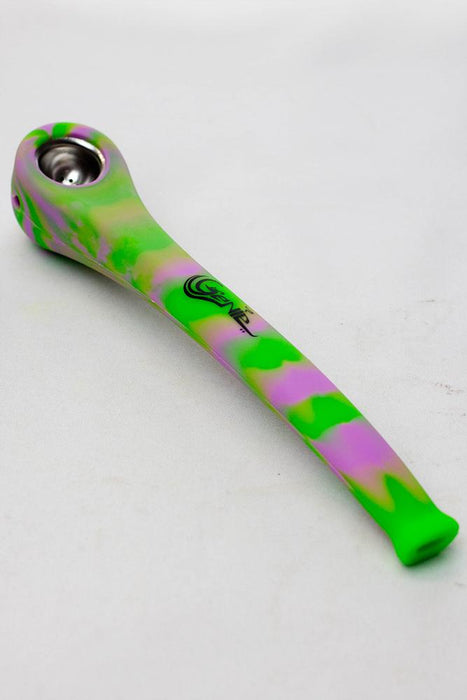 9" Genie Silicone hand pipe with metal bowl - bongoutlet.com