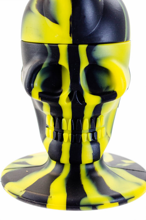 11" Genie skull multi colored detachable silicone water bong