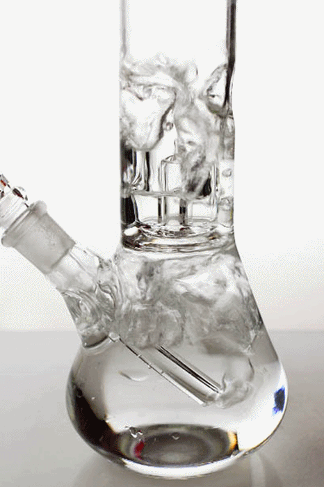 8" clear single dome percolator beaker water bong - bongoutlet.com