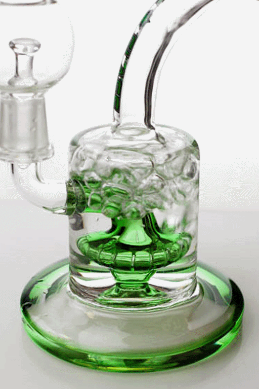 6" Nice glass shower head diffuser dab rig - bongoutlet.com
