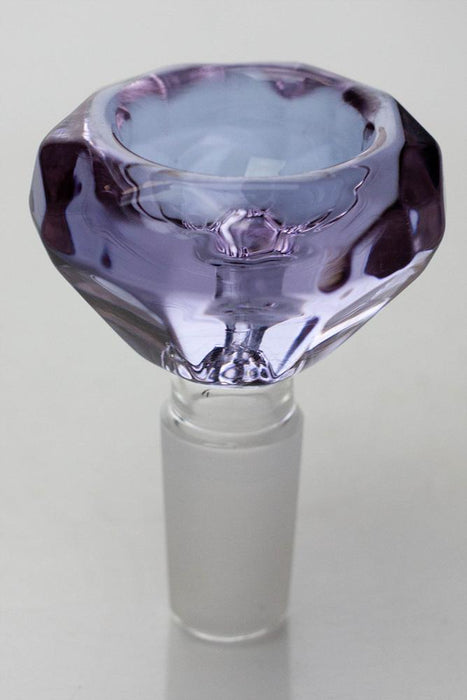 Diamond cutting shape wide glass bowl - bongoutlet.com