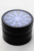 Black Aluminium 4 parts grinder with color acrylic window - bongoutlet.com