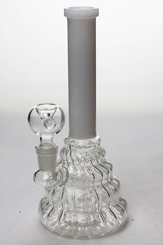7" pattern glass bubbler with a diffuser - bongoutlet.com