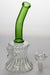 7" pattern glass bent neck bubbler with a diffuser - bongoutlet.com