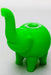 4.5" Genie elephant Silicone hand pipe with glass bowl - bongoutlet.com