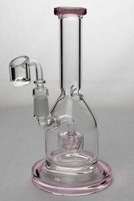 8.5" dual shower head recycled rig with a banger - bongoutlet.com
