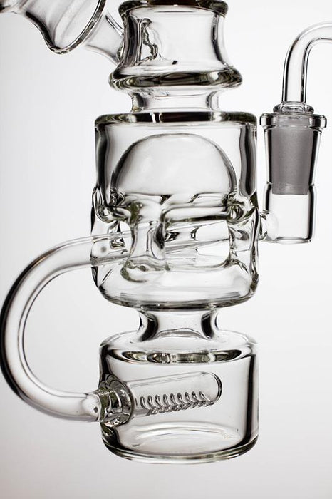 7" Inline diffuser recycled bubbler with a banger - bongoutlet.com