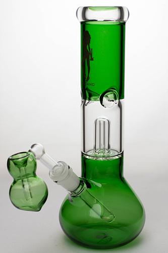 11" Volcano glass water bong with dome percolator - bongoutlet.com