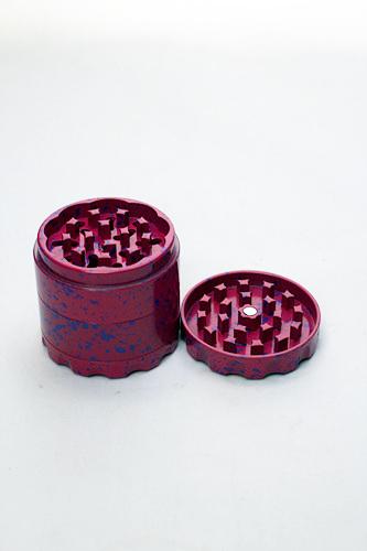 4 parts leaf printed large metal grinder - bongoutlet.com